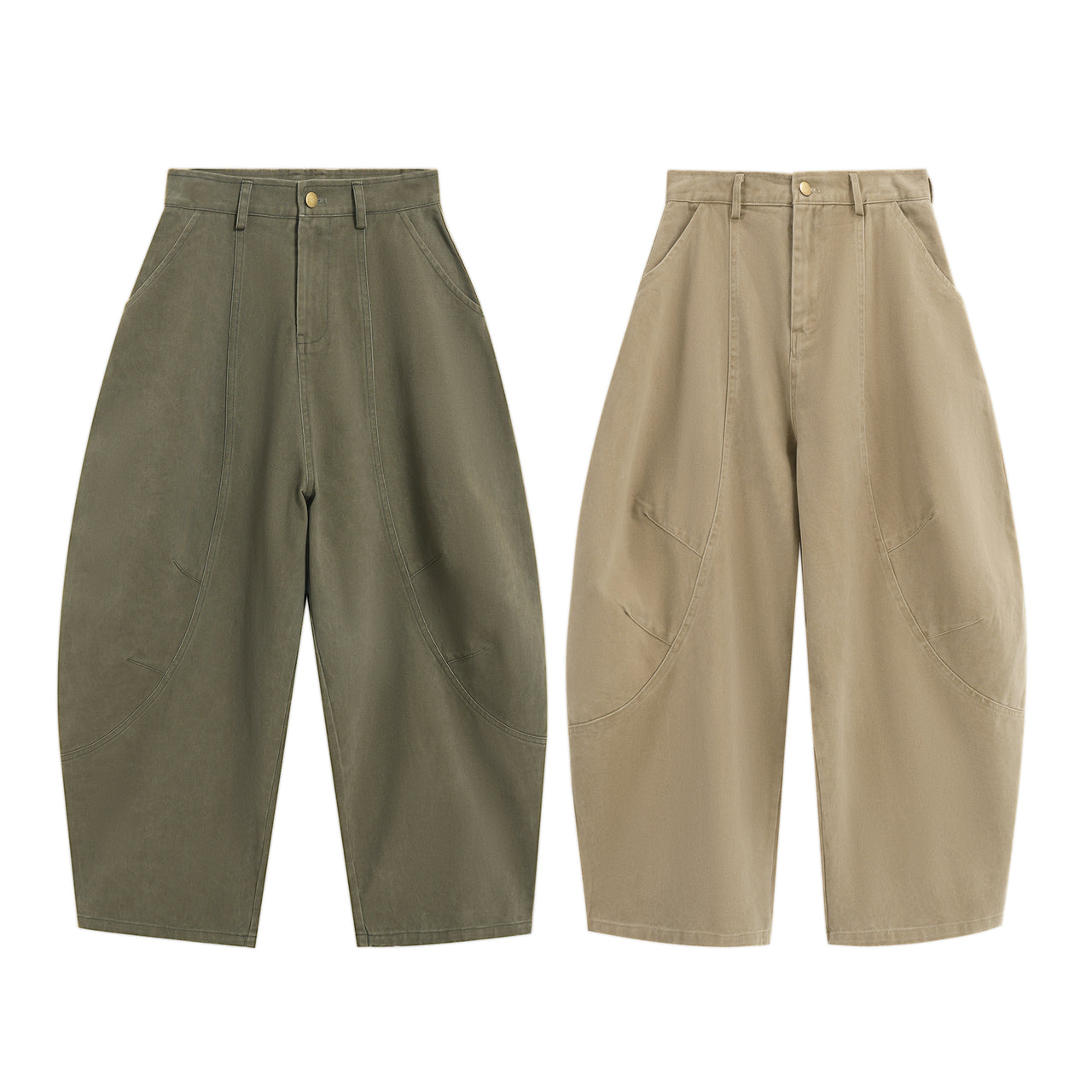 Omirad Curved-Cut Barrel Pants