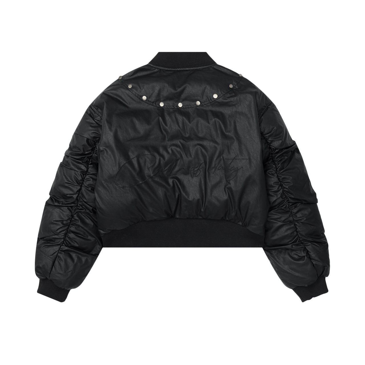 Omirad Studded PU Puffer Jacket