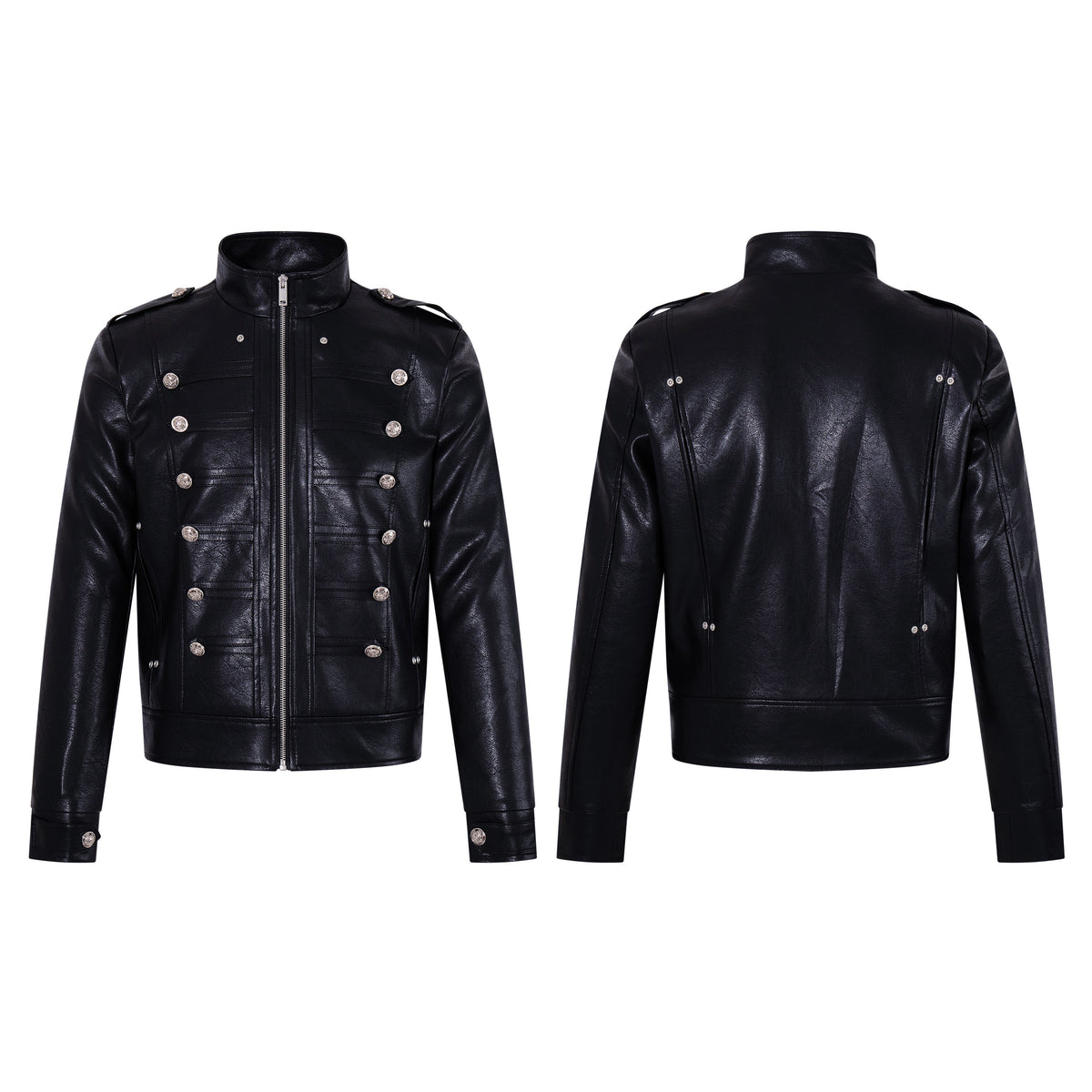 Omirad Napoleon Faux Leather Jacket
