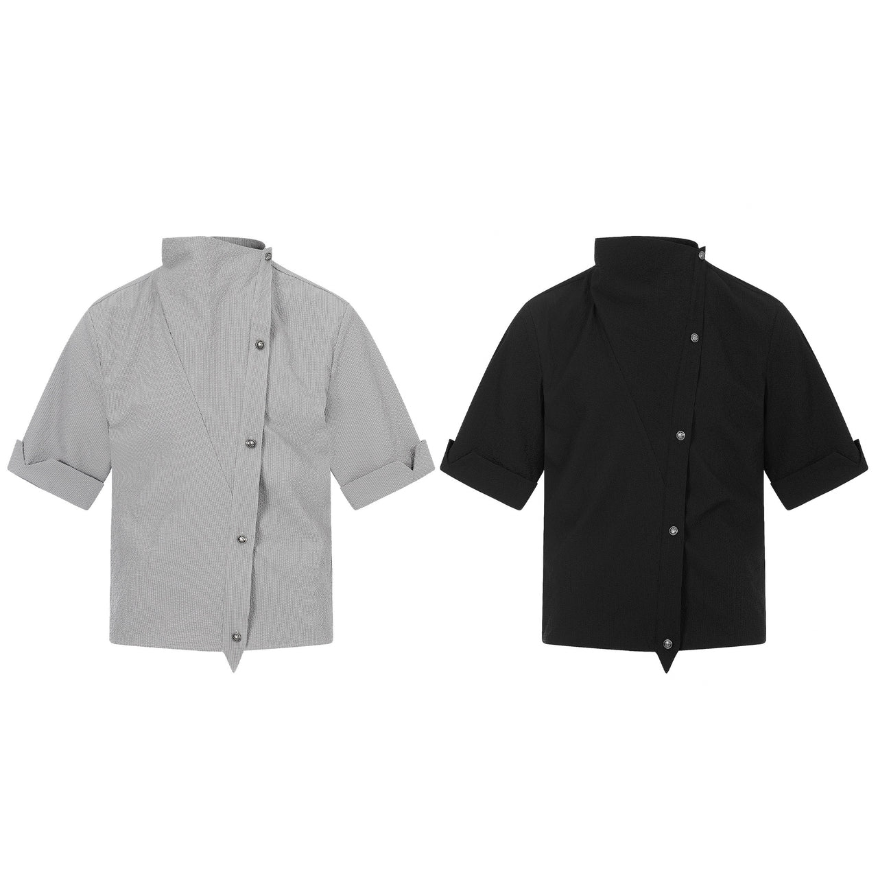 Omirad “Asymmetrical Stand-Collar Shirt”