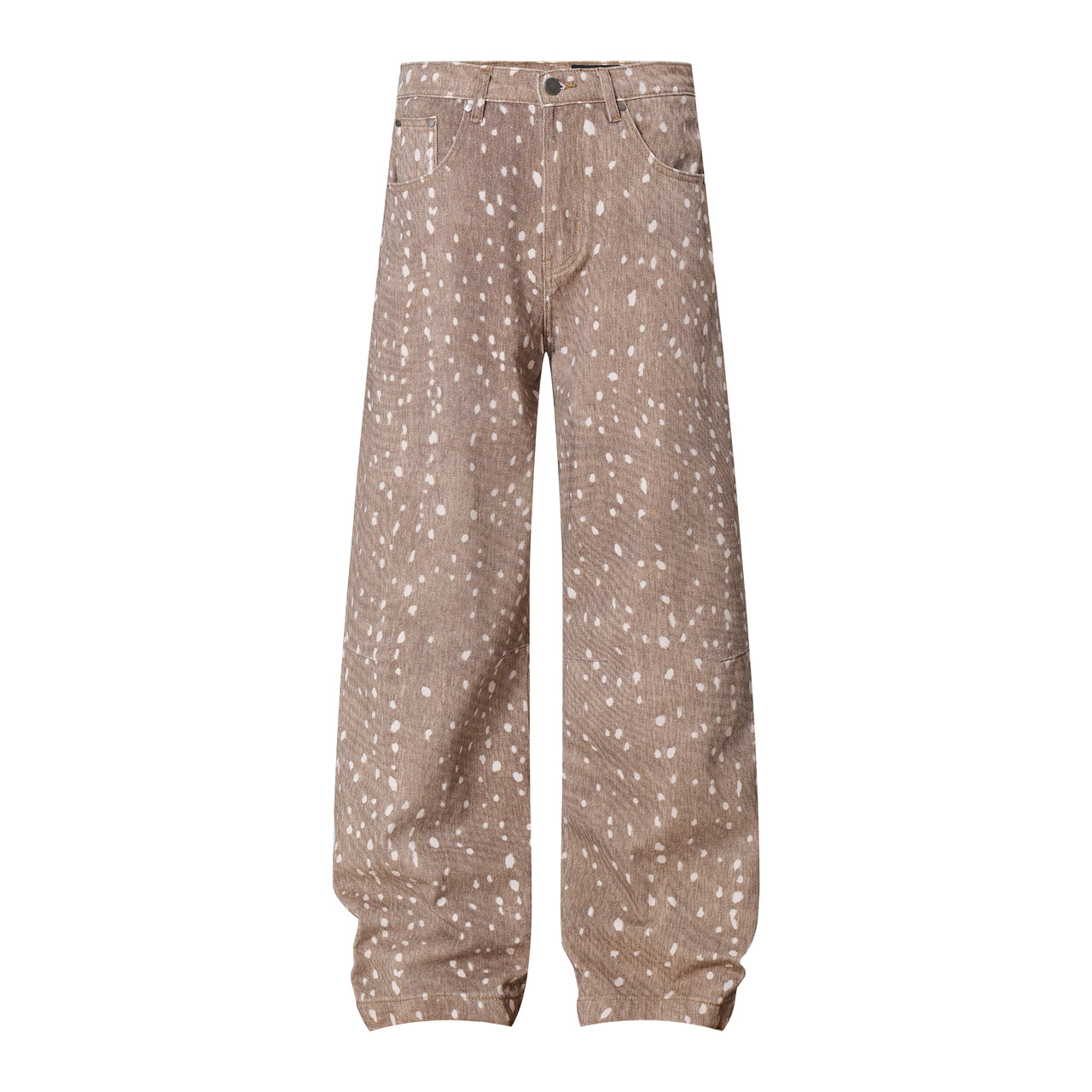 Omirad Fawn Print Wide-Leg Jeans