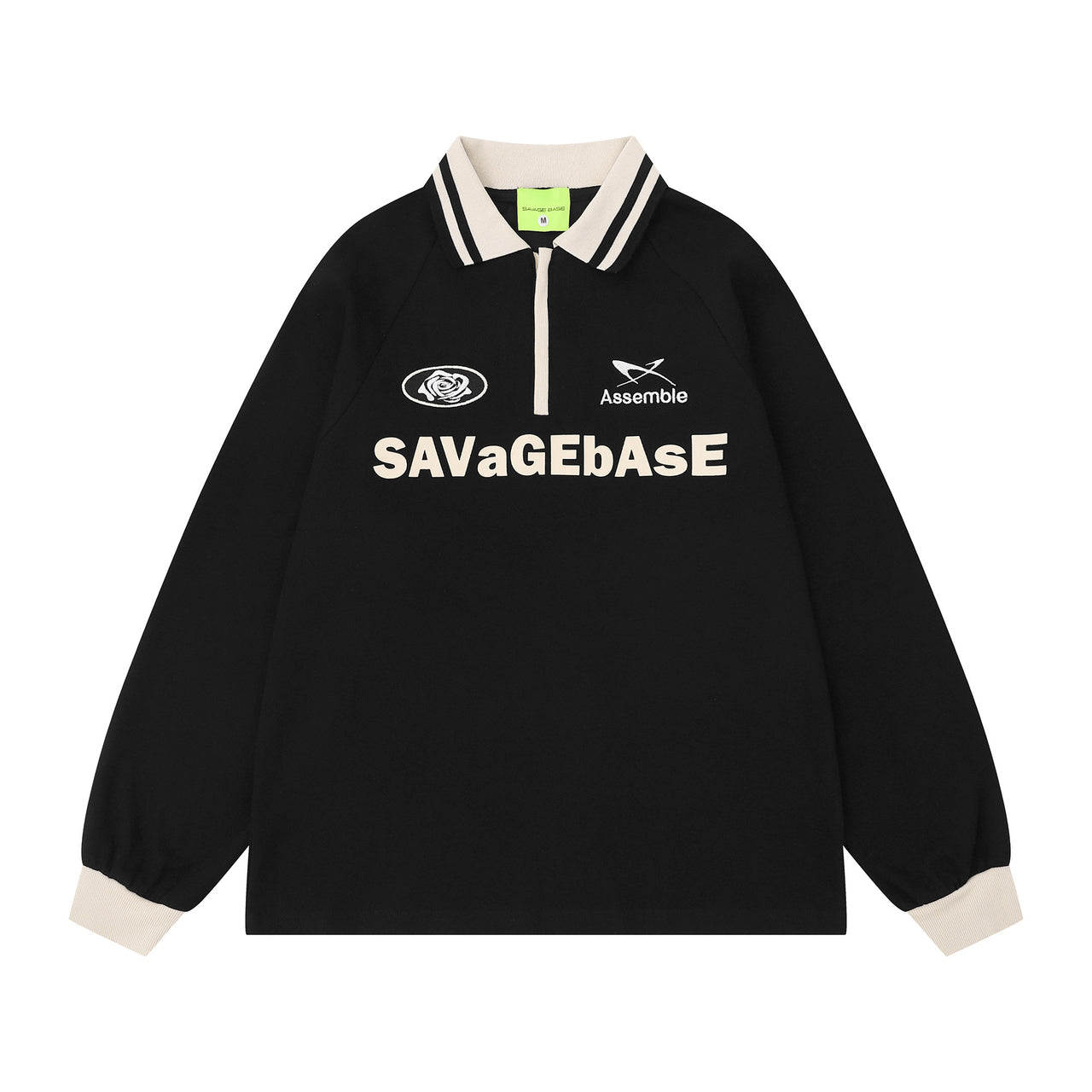 Vintage American Embroidered & Printed Collared Sweatshirt