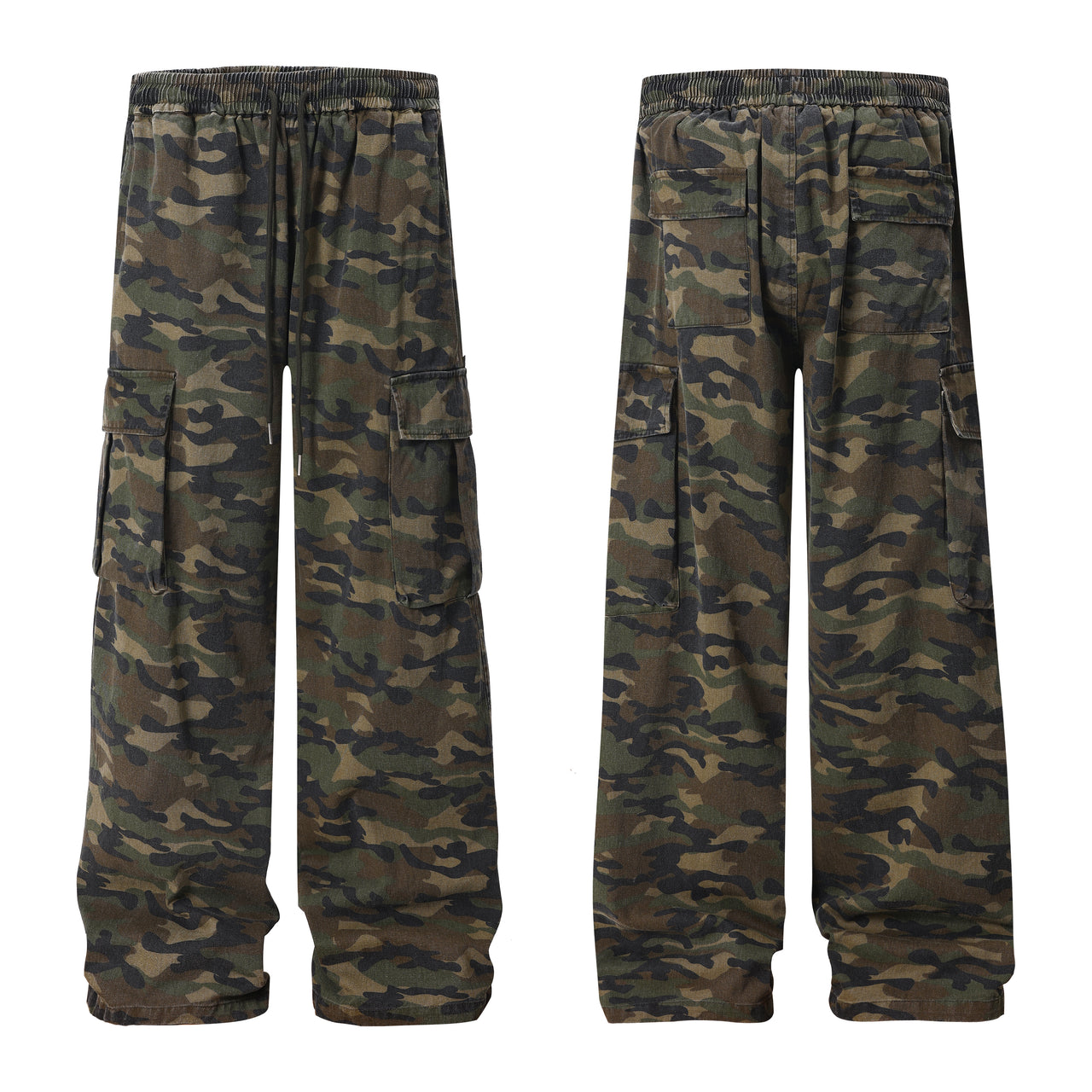 Omirad Camo Wide-Leg Cargo Pants