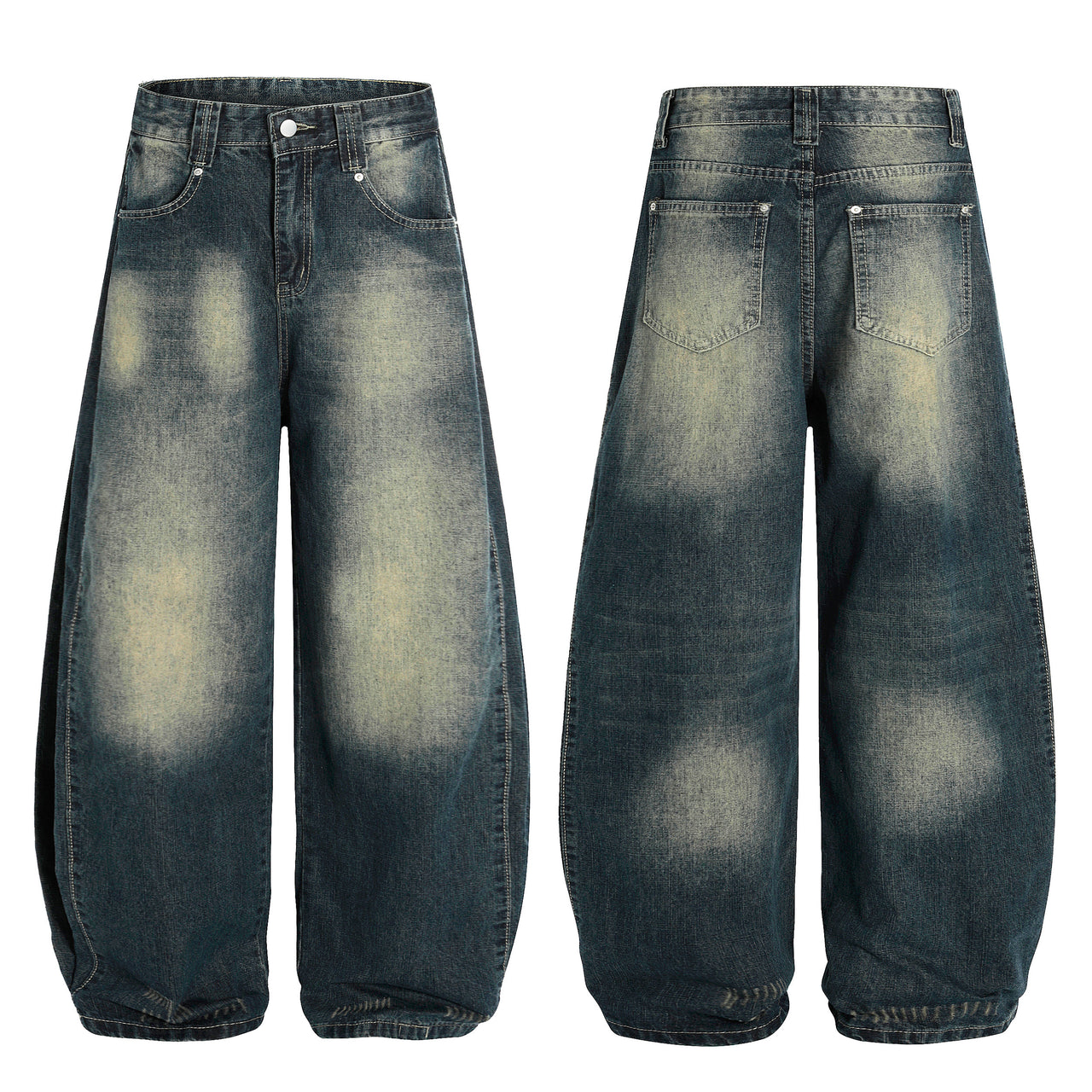 American Vintage Tie-Dye Curved Jeans