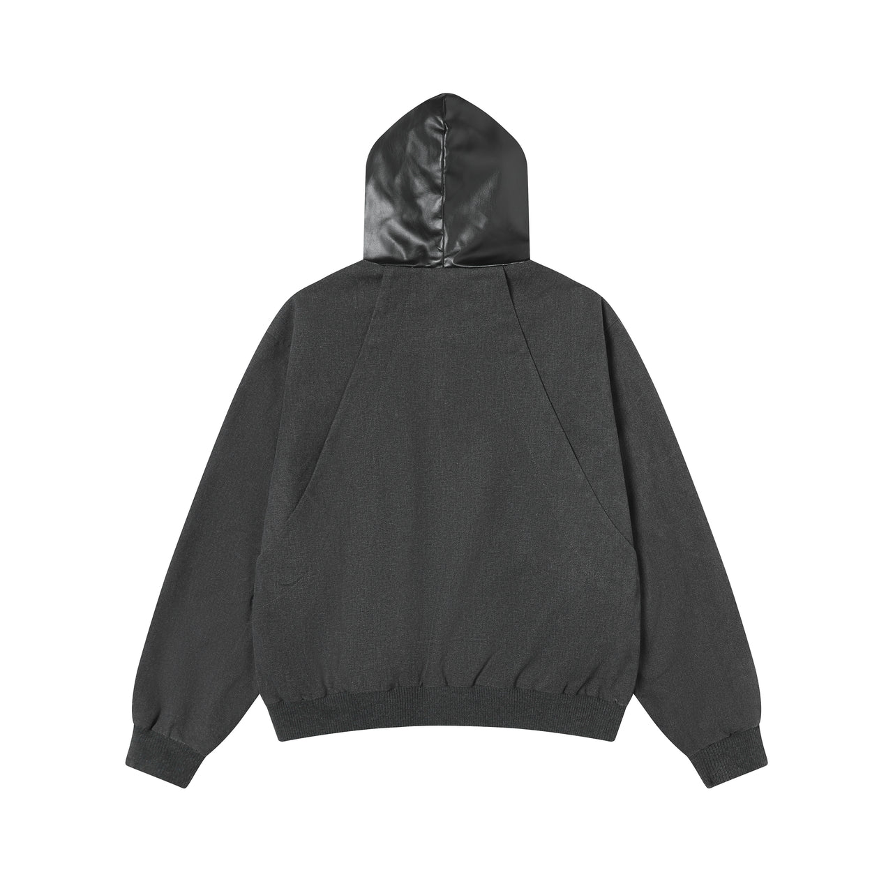 Leather Panel Hoodie
