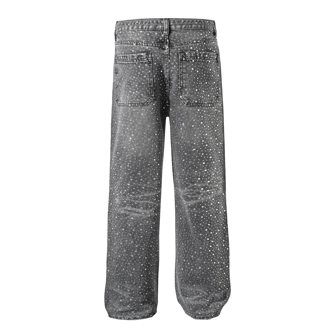 High Street Rhinestone-Embellished Jeans