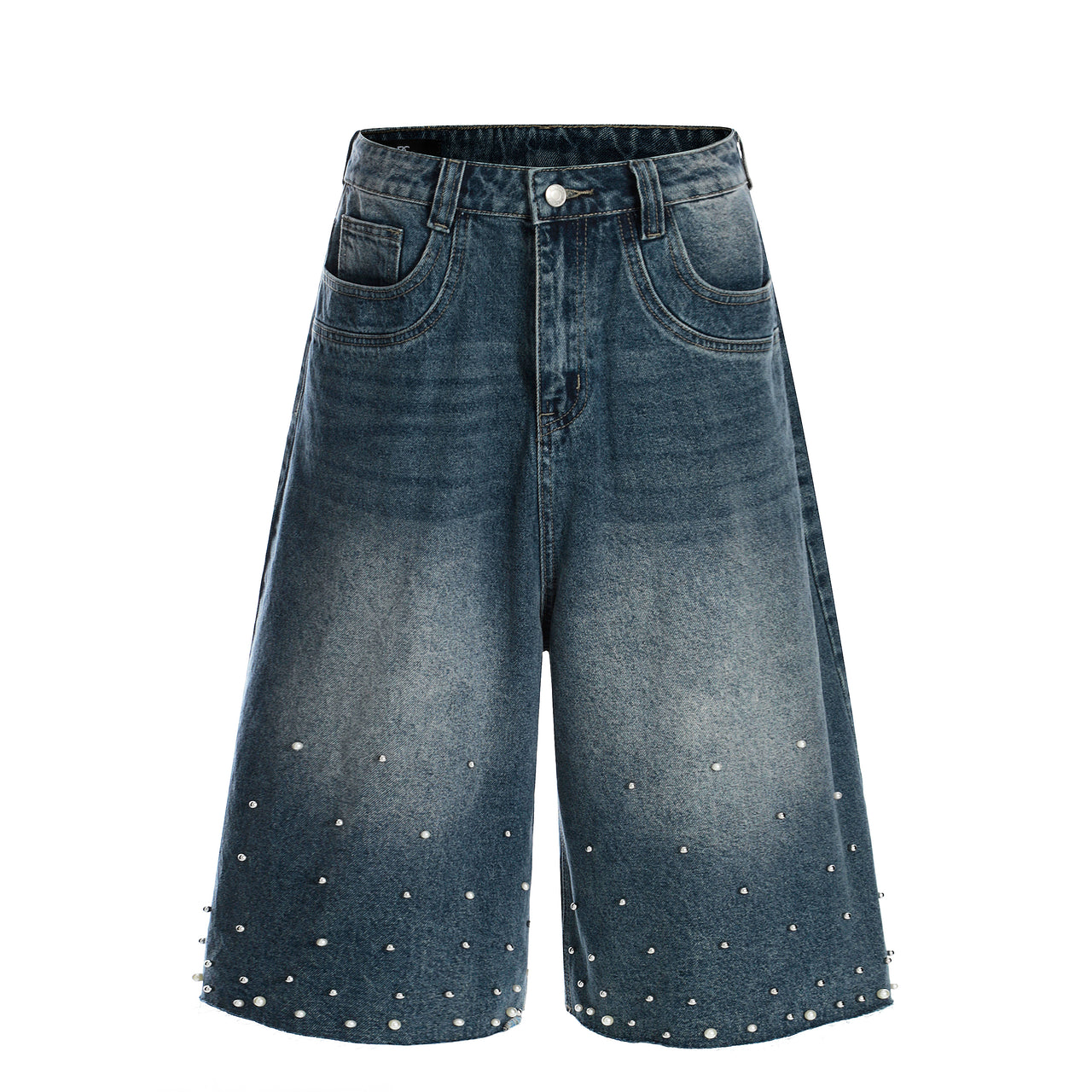 Omirad Studded Denim Shorts