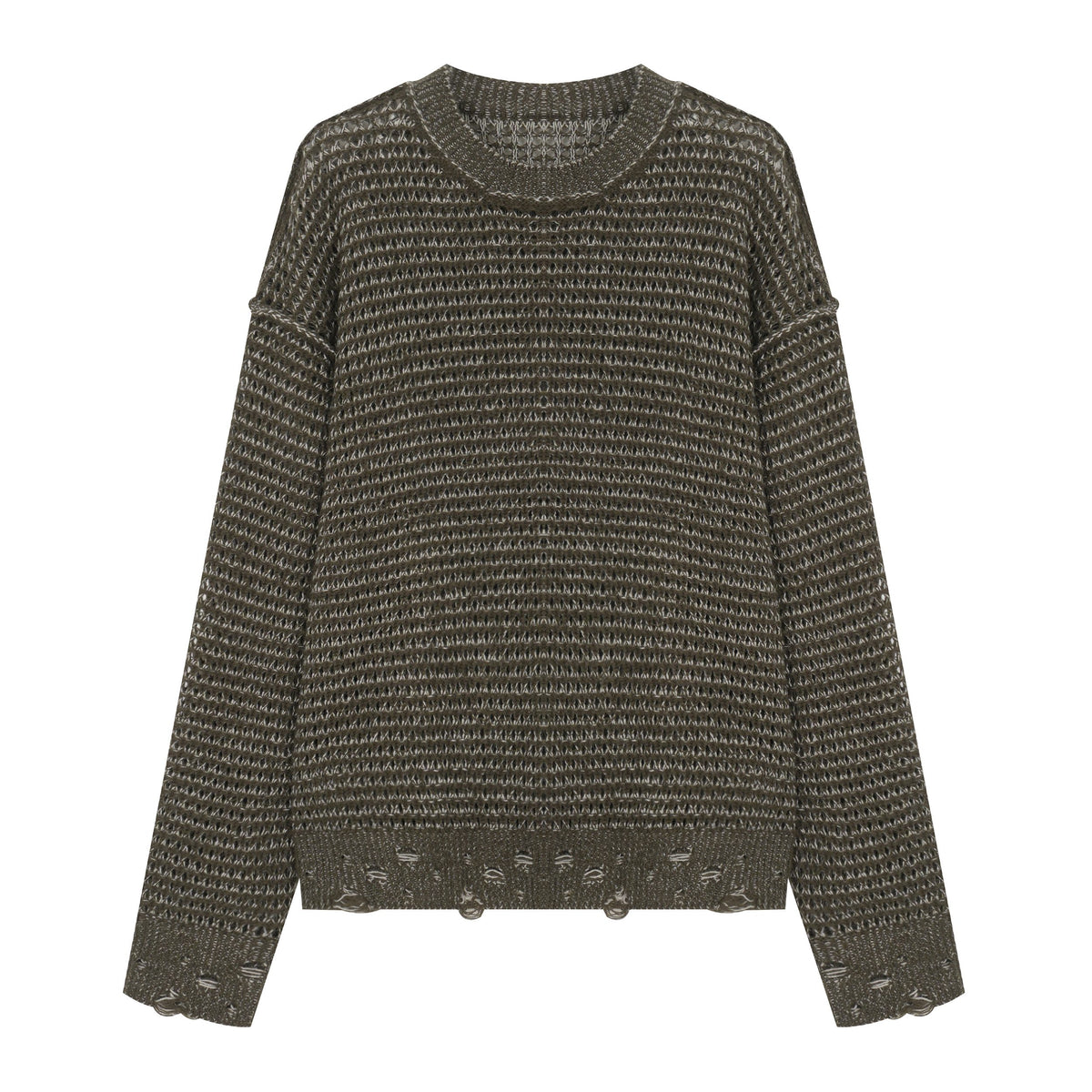 Omirad Distressed Open-Knit Sweater