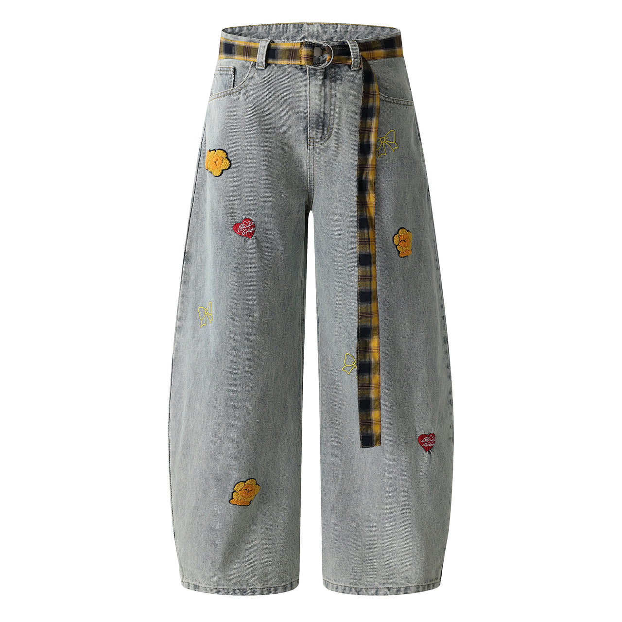 American Vintage Embroidered Curved Blade Jeans