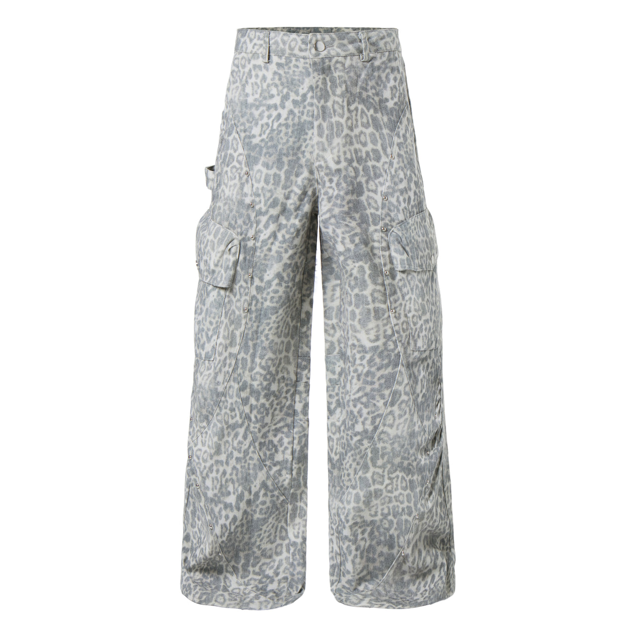 Omirad Leopard Utility Wide-Leg Pants