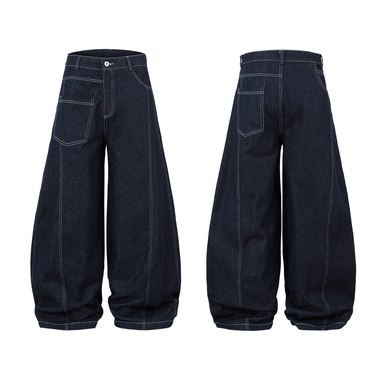 Raw Denim Scimitar Jeans
