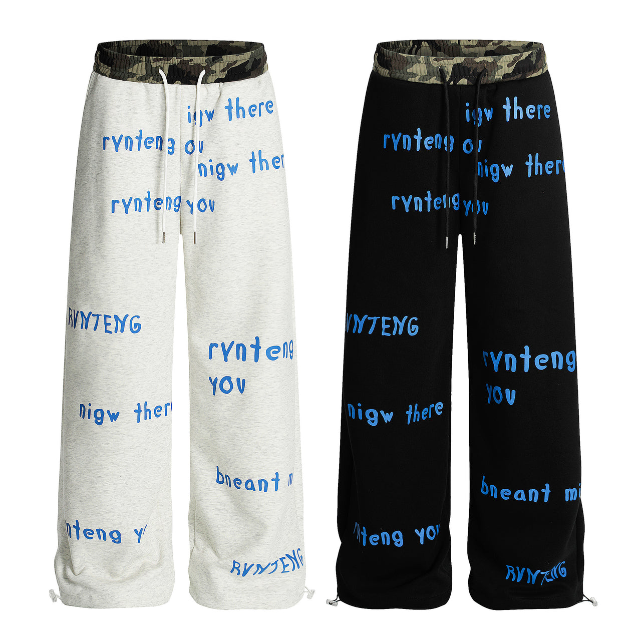 American Streetwear Letter Print Casual Pants