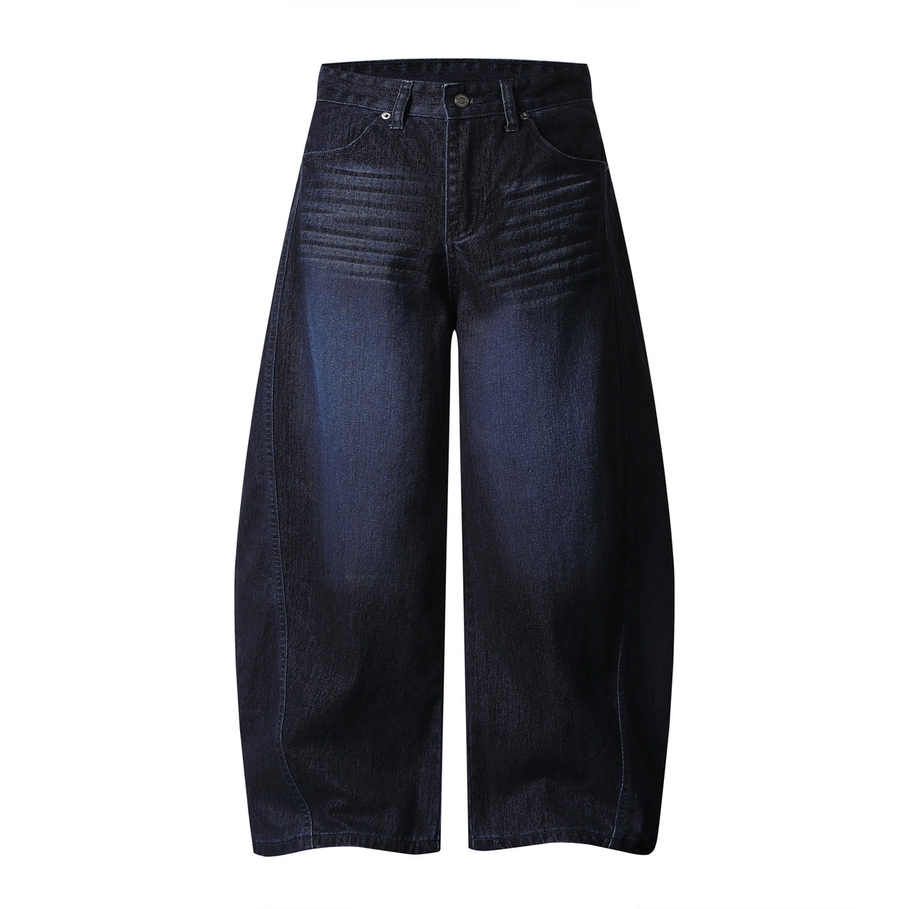 American High Street Raw Color Curved Jeans
