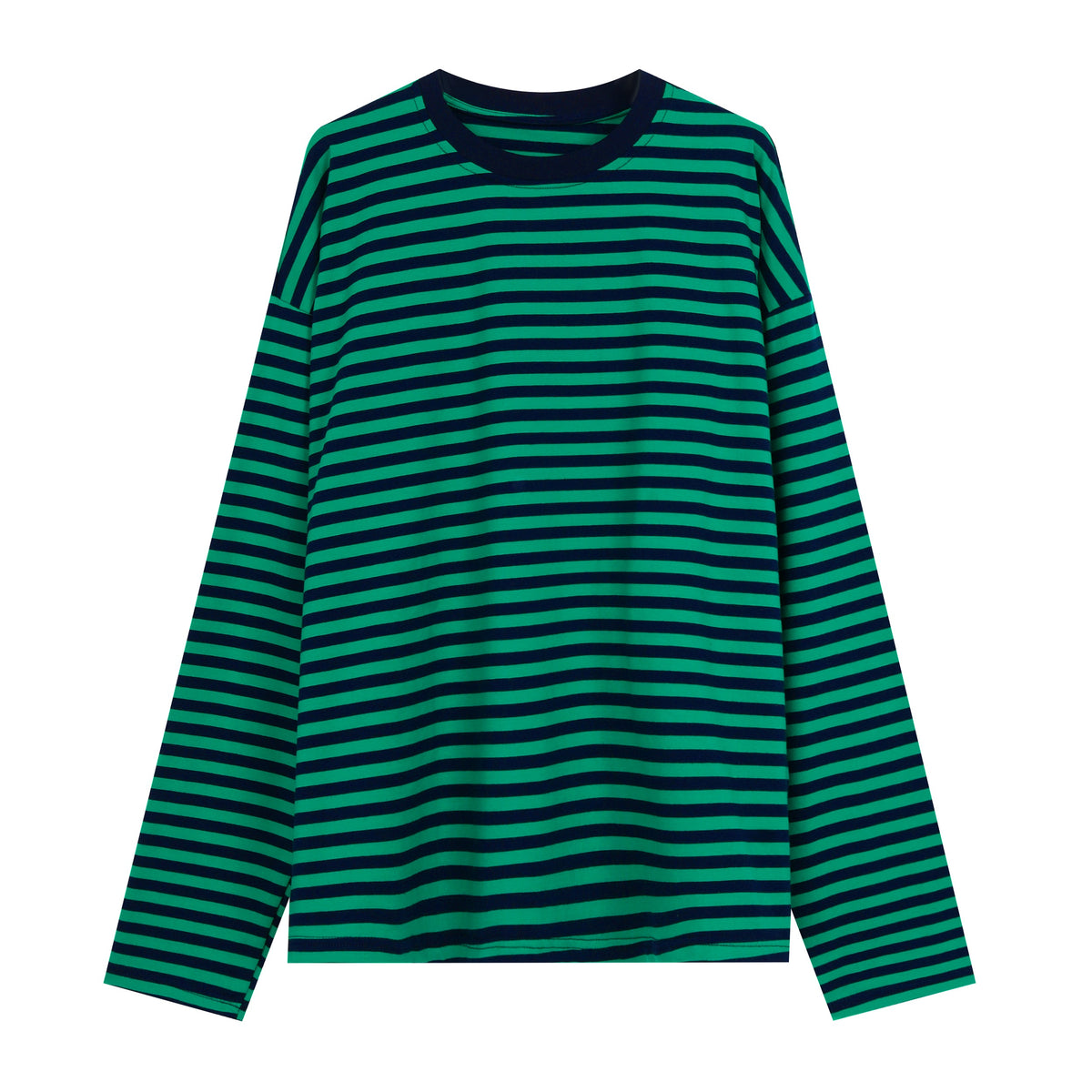 Omirad Green Striped Long Sleeve Tee