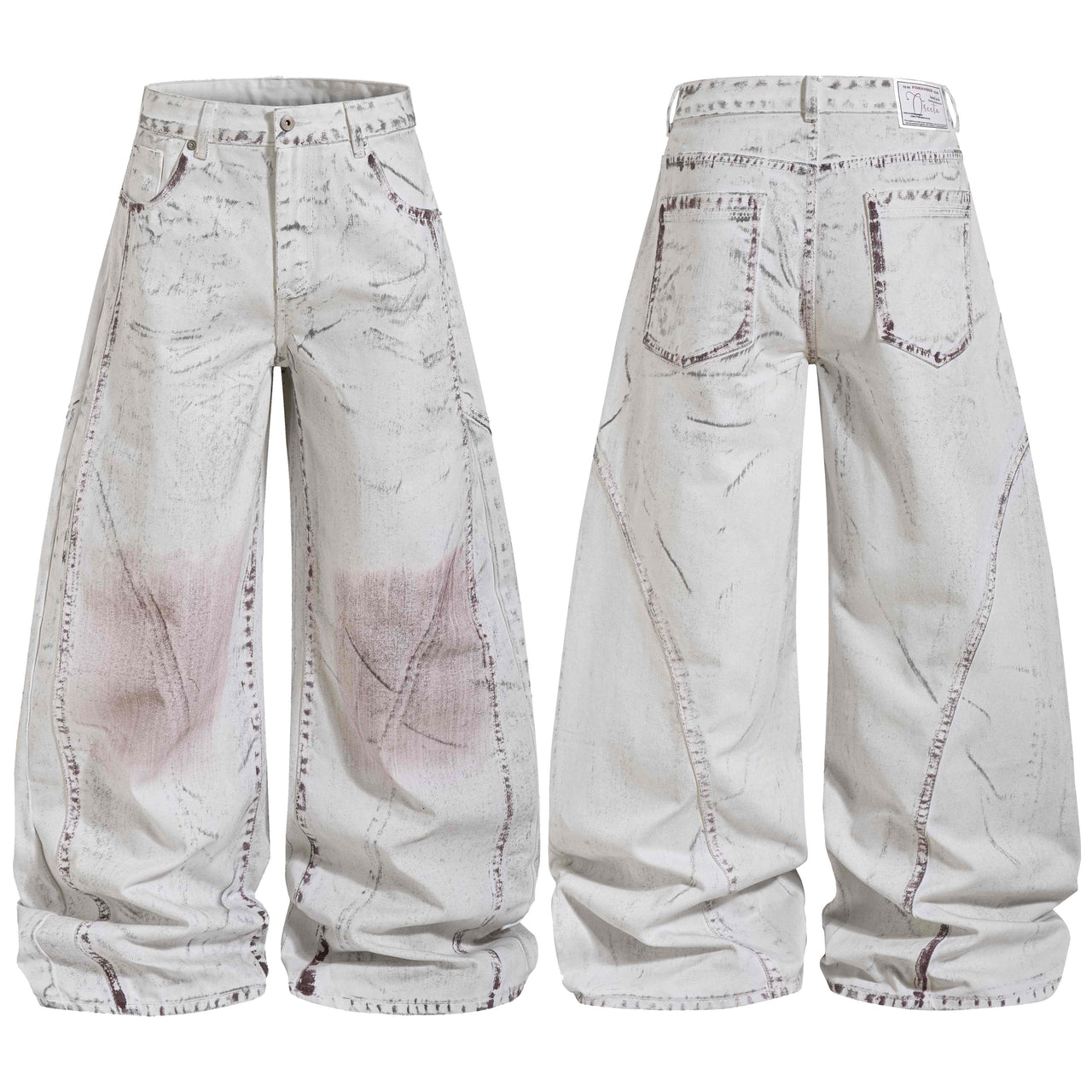 Omirad Washed Panel Denim Pants