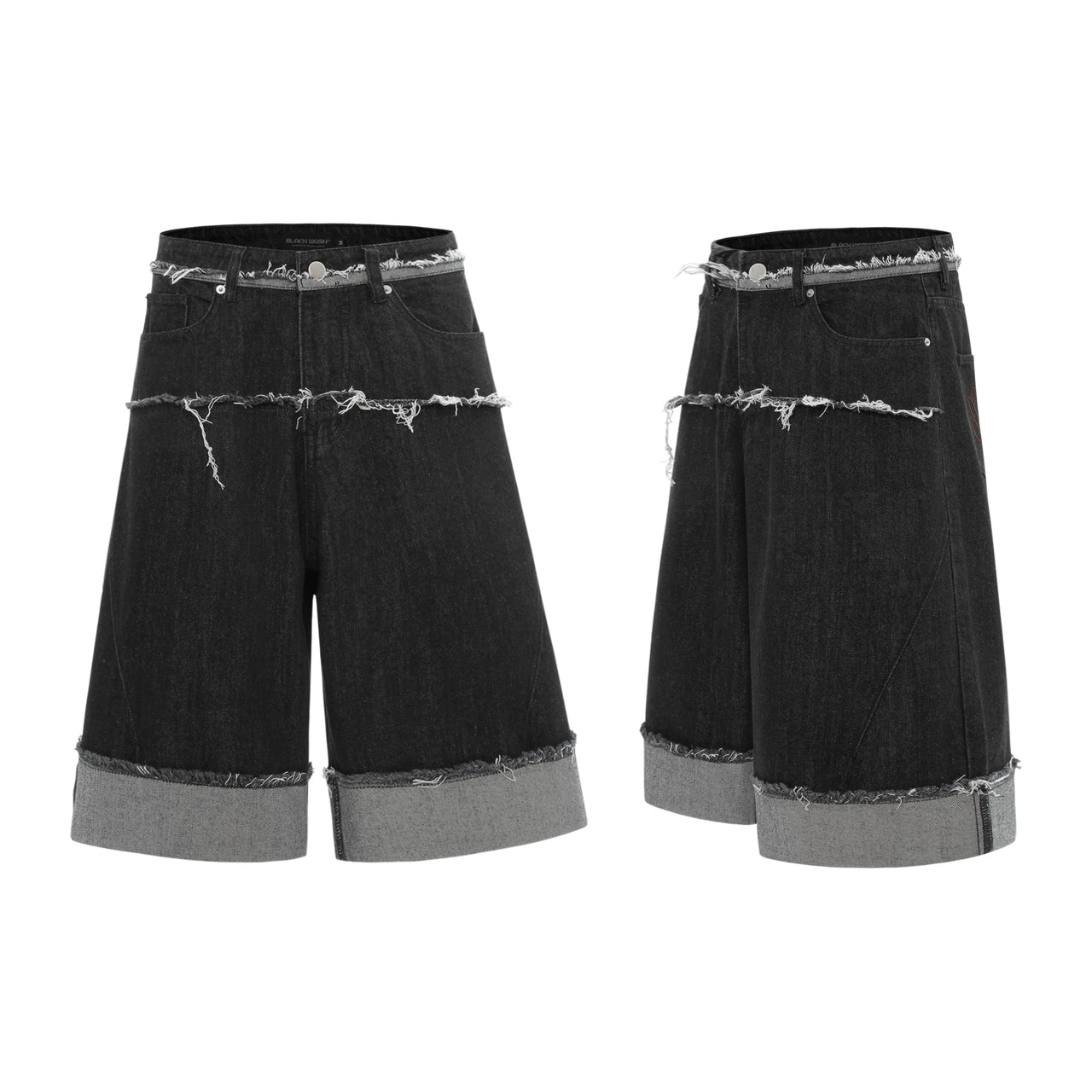 American Streetwear Cuffed Hem Jorts