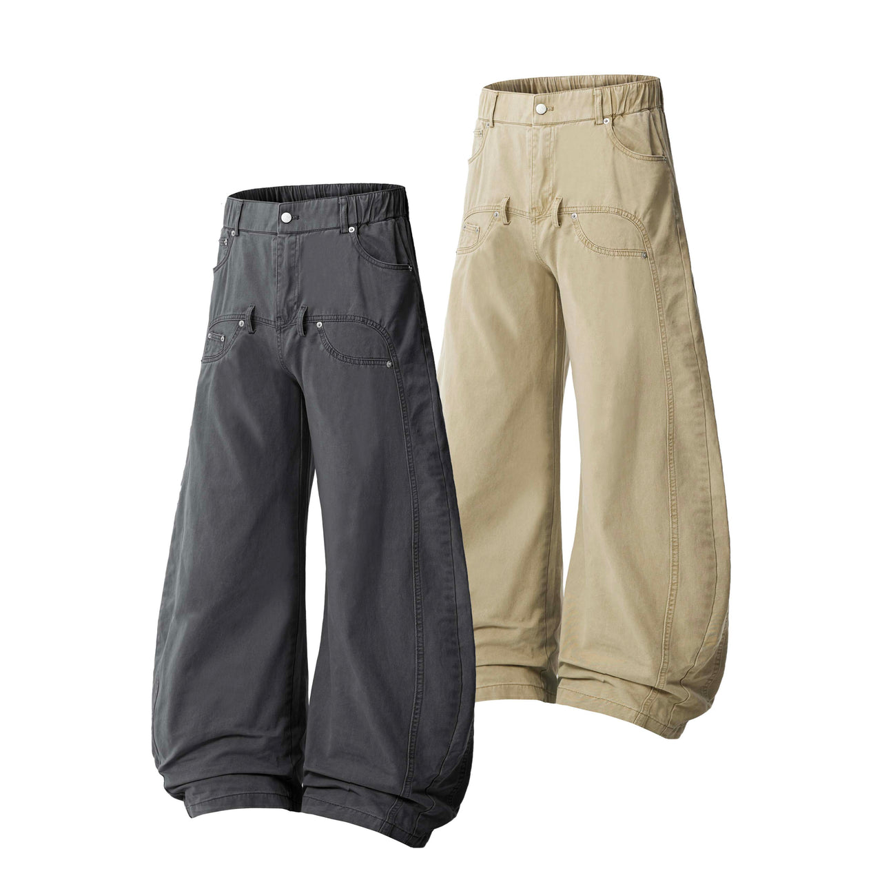 Omirad Vintage Wide-Leg Stacked Pants
