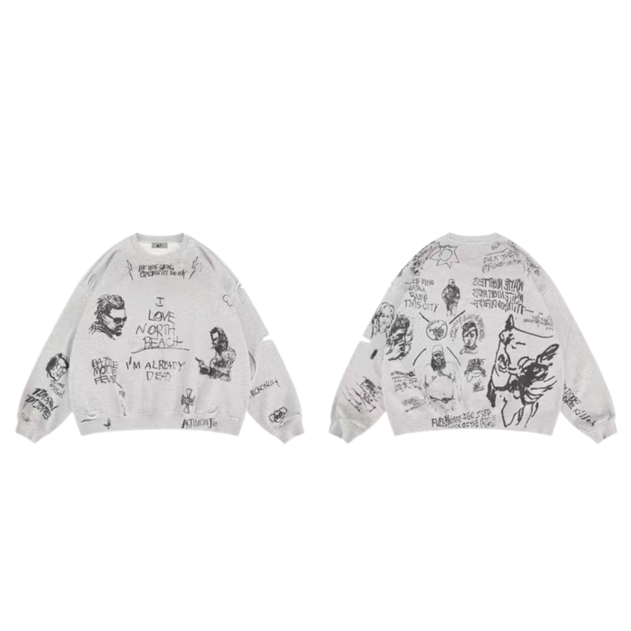 Omirad North Beach Doodle Sweatshirt