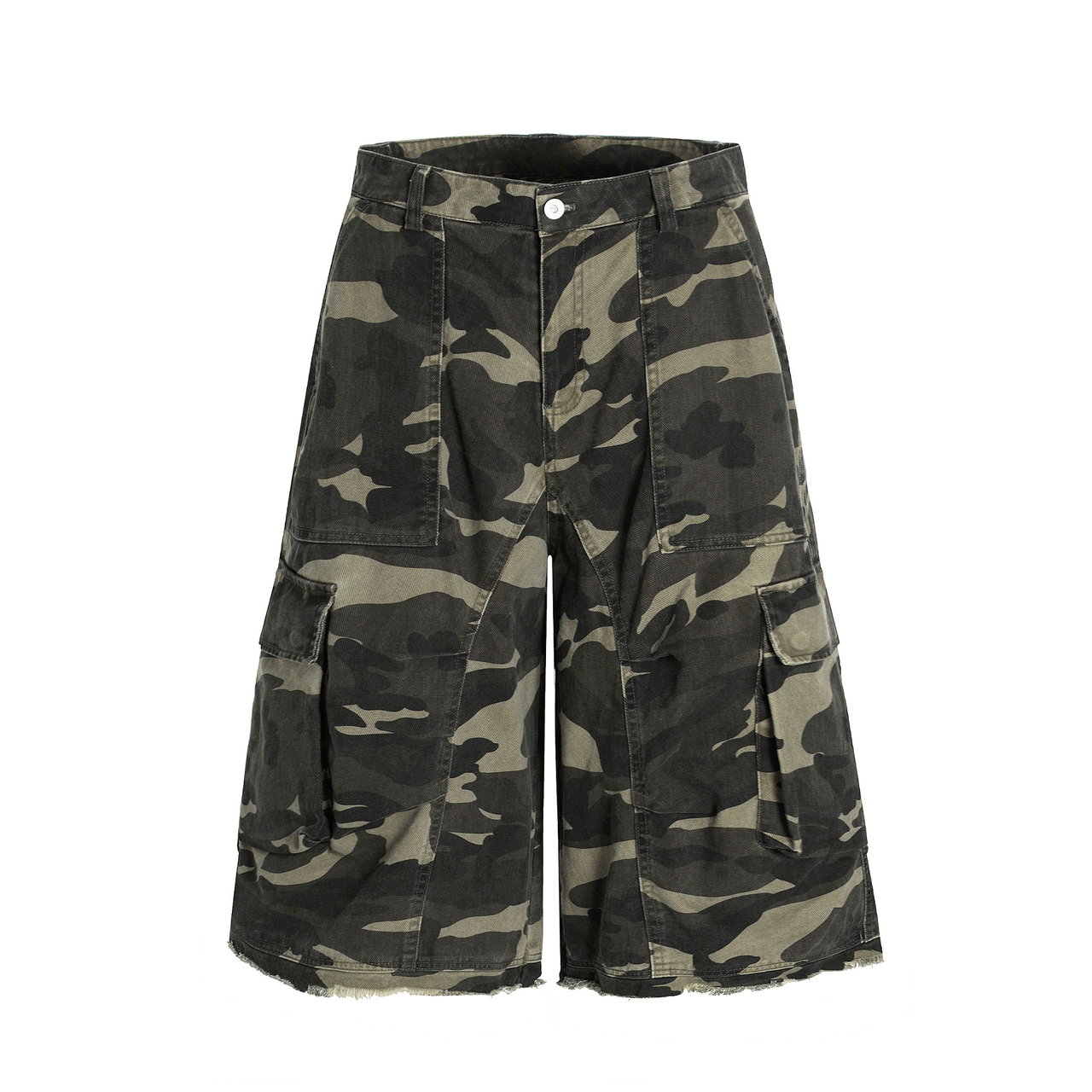 Omirad Camo Wide-Leg Cargo Shorts