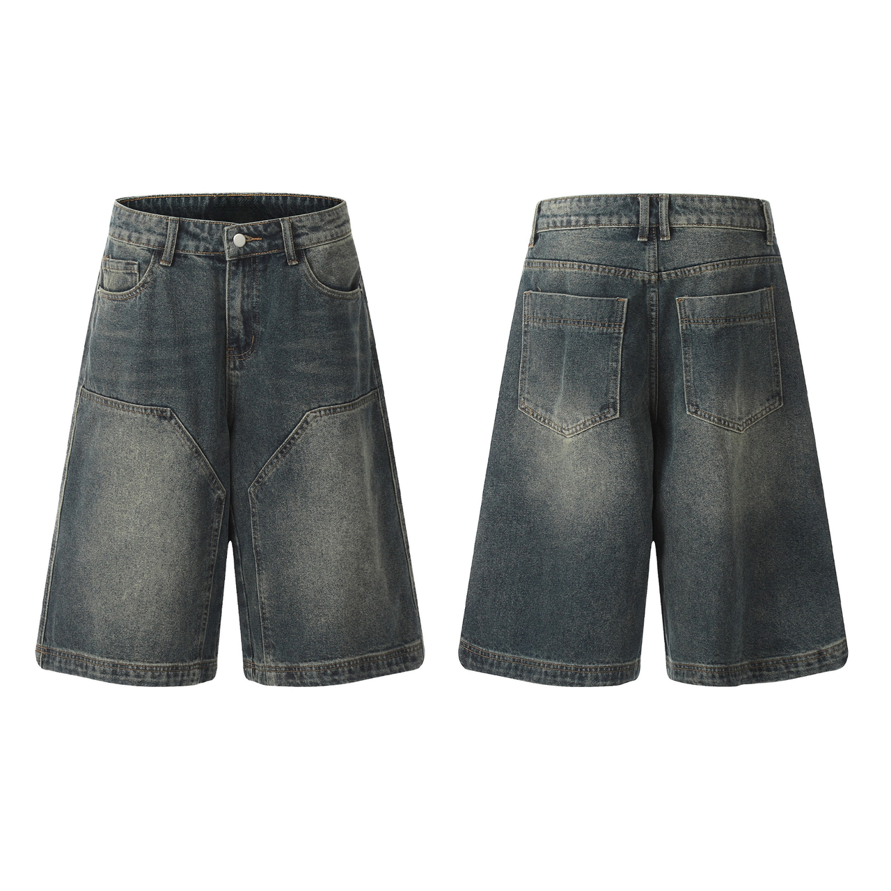 Omirad Vintage Wide-Leg Denim Shorts