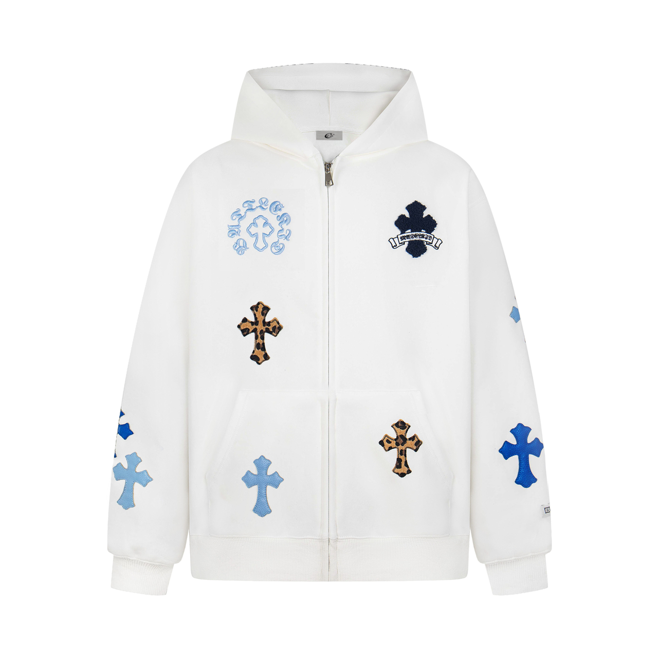 Omirad Cross Patch Full-Zip Hoodie