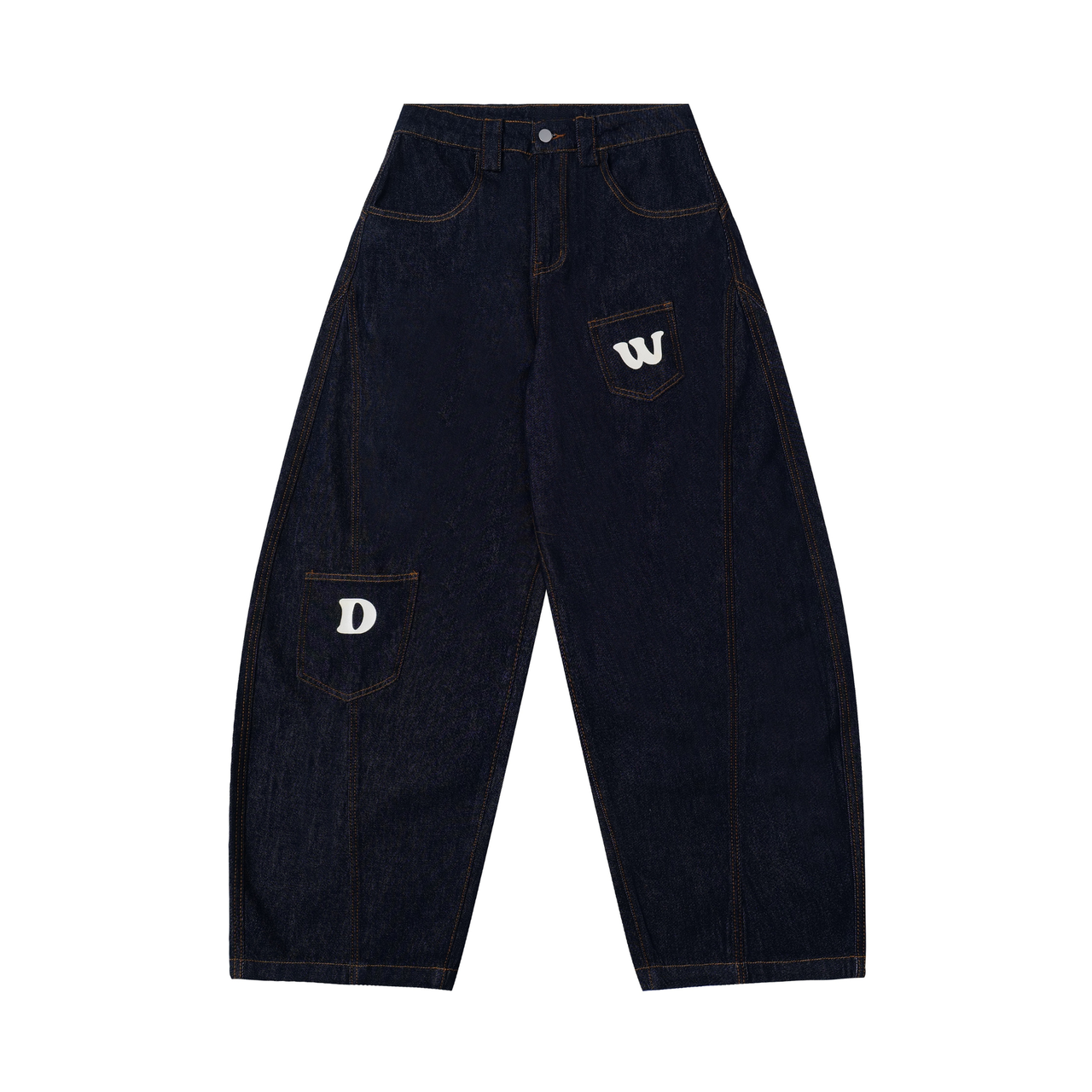 Omirad Dark Wash Wide-Leg Utility Denim