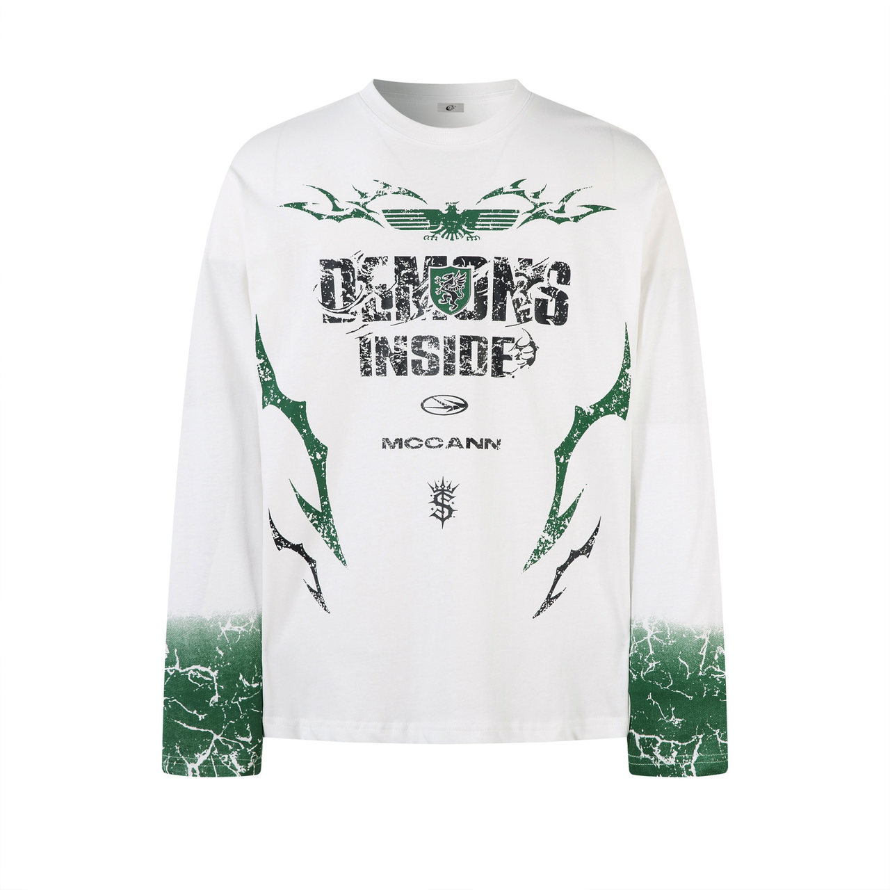 Omirad “Demons Inside” Gradient Graphic Long Sleeve Tee