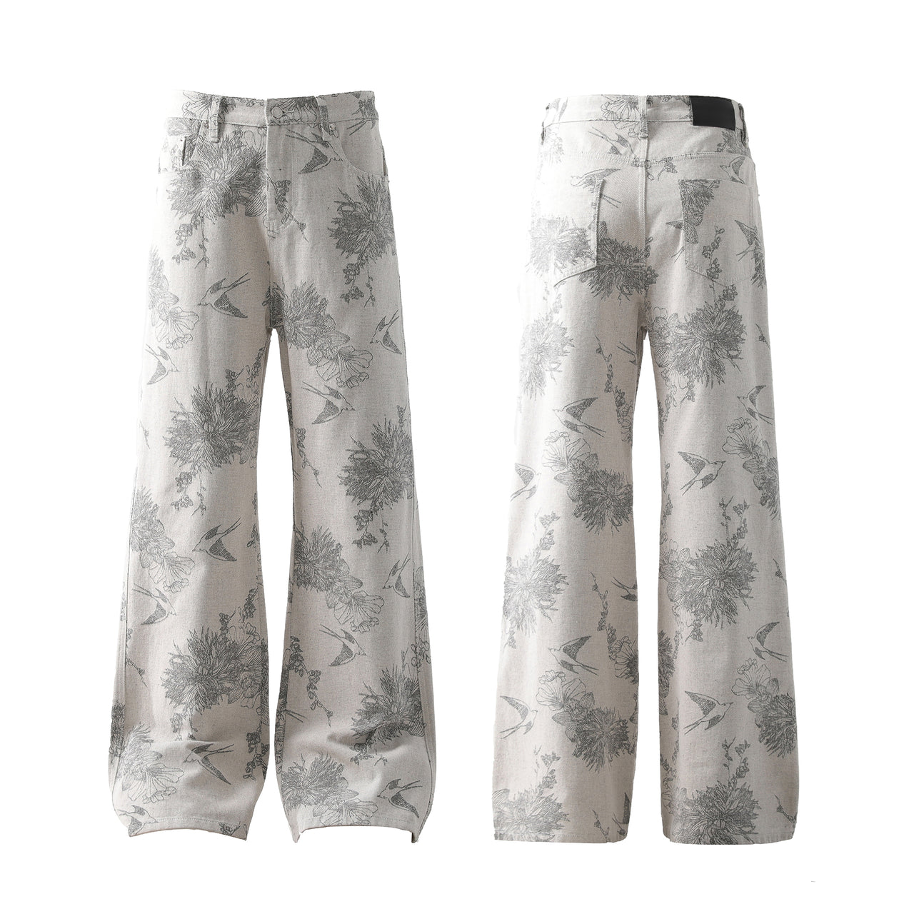 Chinese Trend Printed Jeans