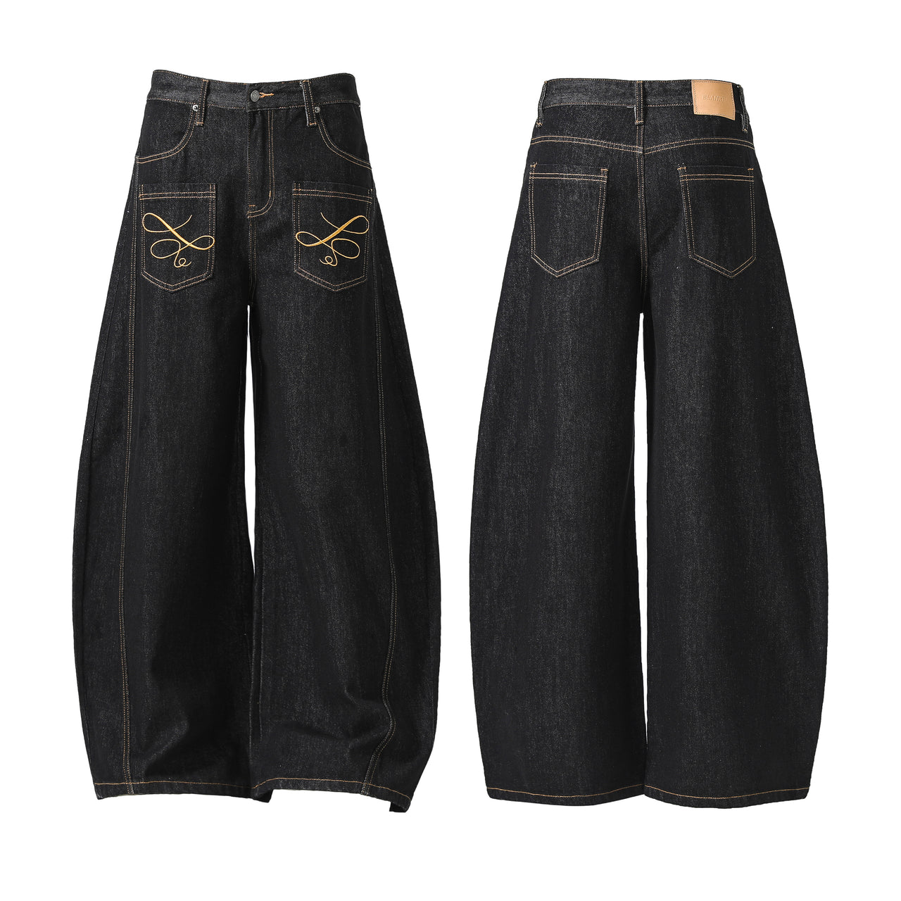Embroidered Scimitar Jeans