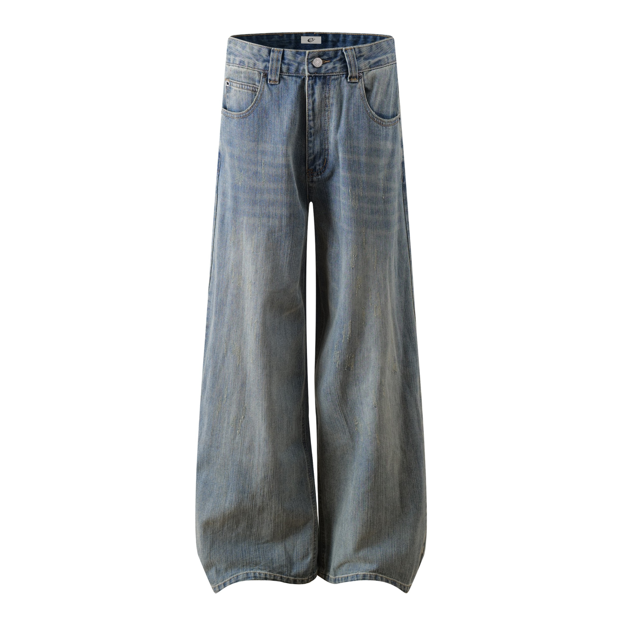 Omirad Vintage Washed Balloon Wide-Leg Jeans