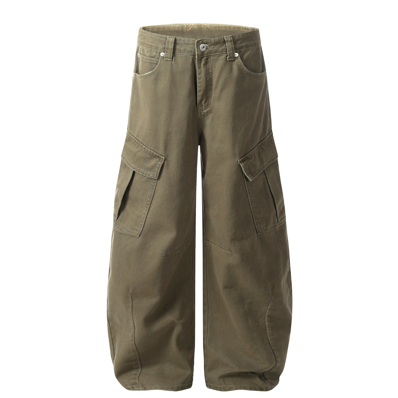 Omirad Multi-Pocket Wide-Leg Cargo Jeans