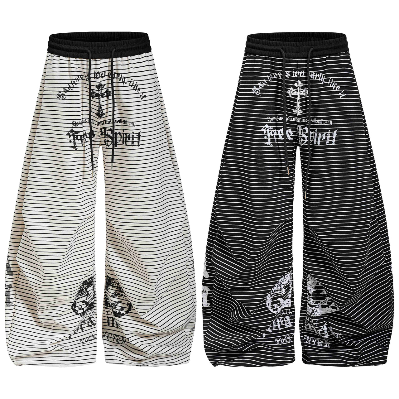 Omirad “Striped Gothic Draped Pants”