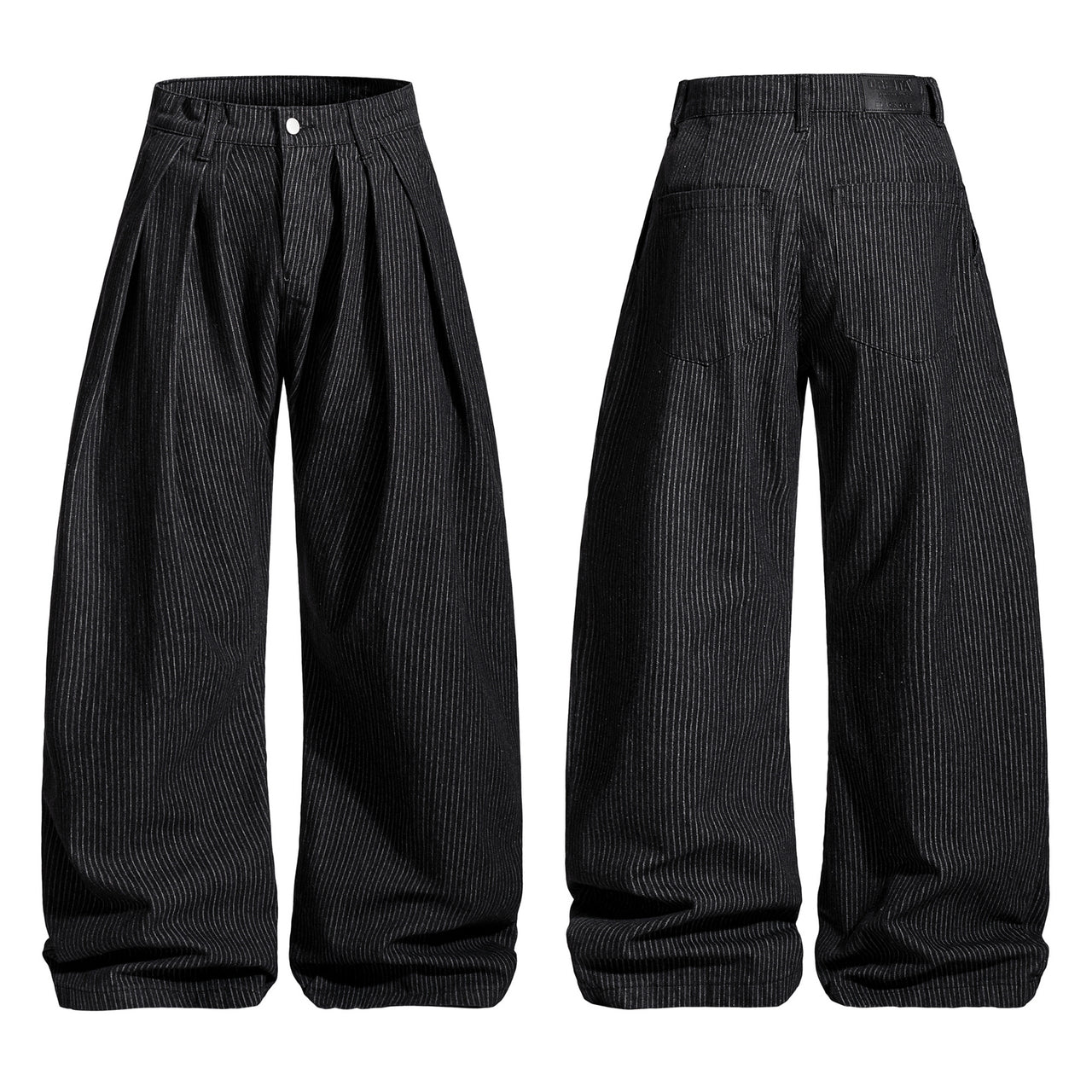 Omirad Pinstripe Barrel Trousers