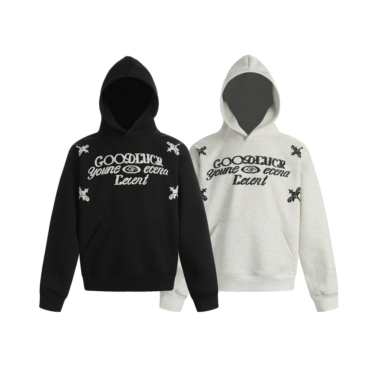 Omirad Embroidered Script Fleece Hoodie