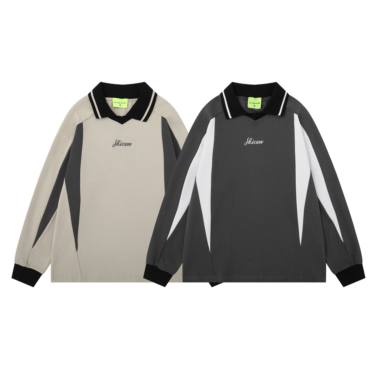 High-Street Patchwork Polo Sweatshirt