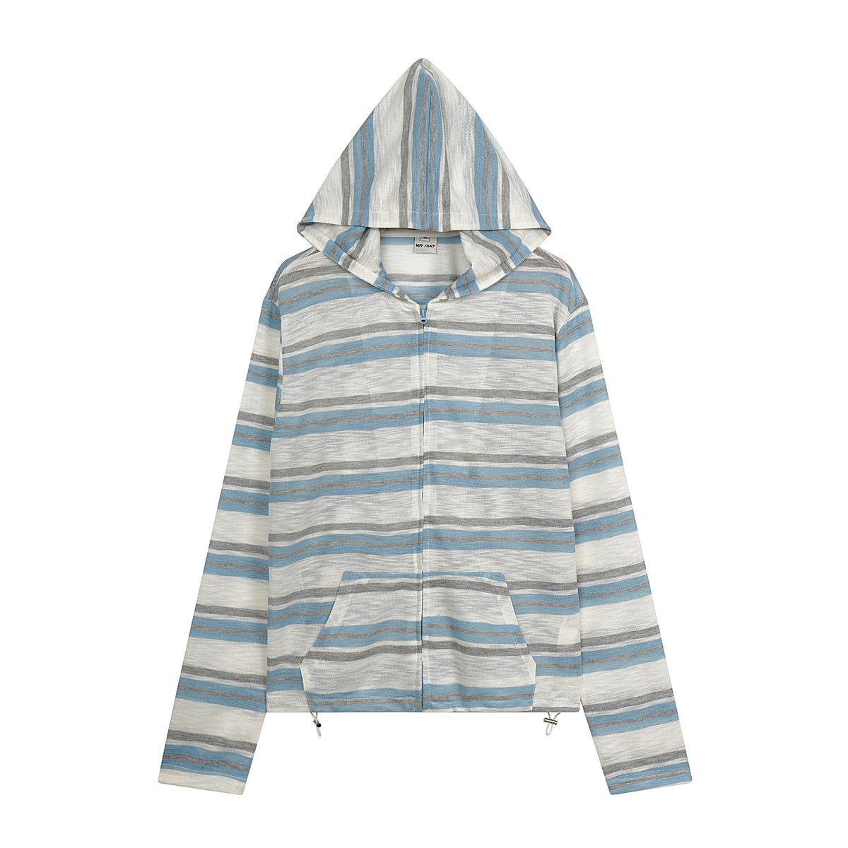 Omirad Striped Zip-Up Hoodie