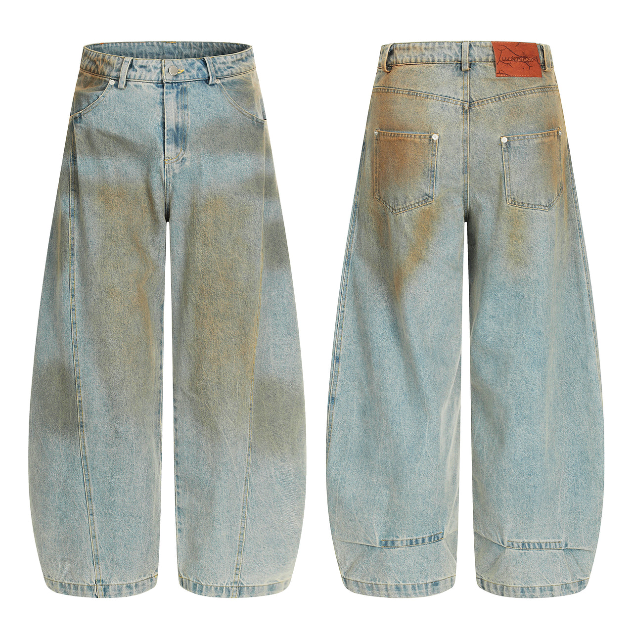American Vintage Dirty Dye Curved Blade Jeans