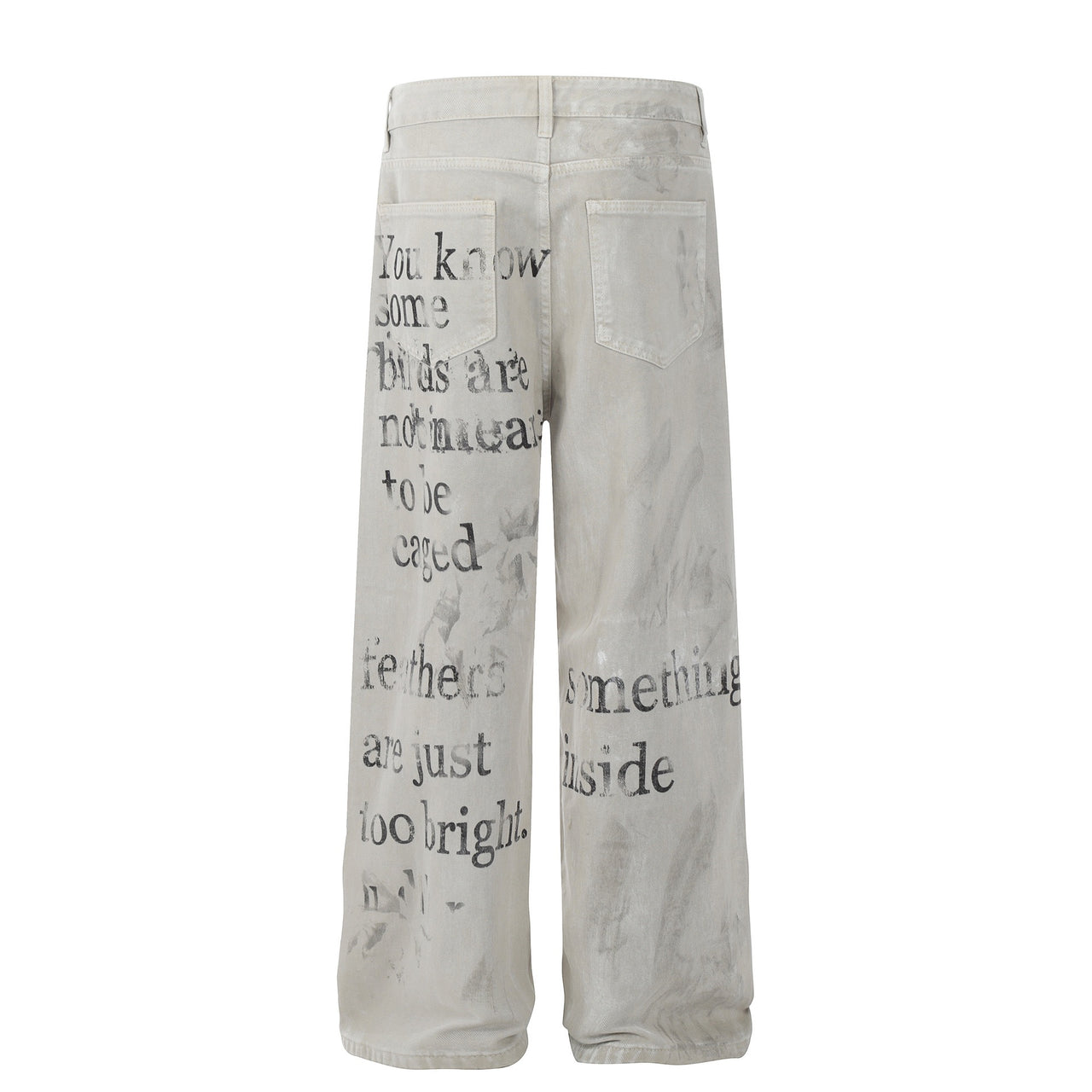 Minimalist Letter Jeans