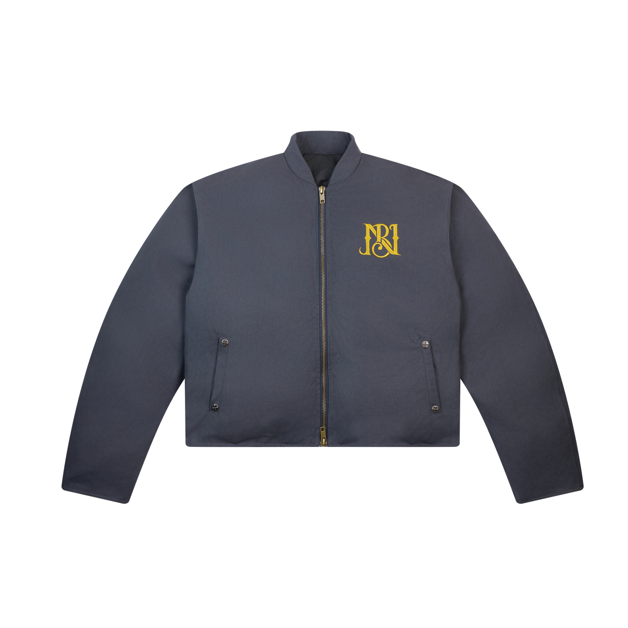 Omirad Minimal Embroidered Zip Jacket