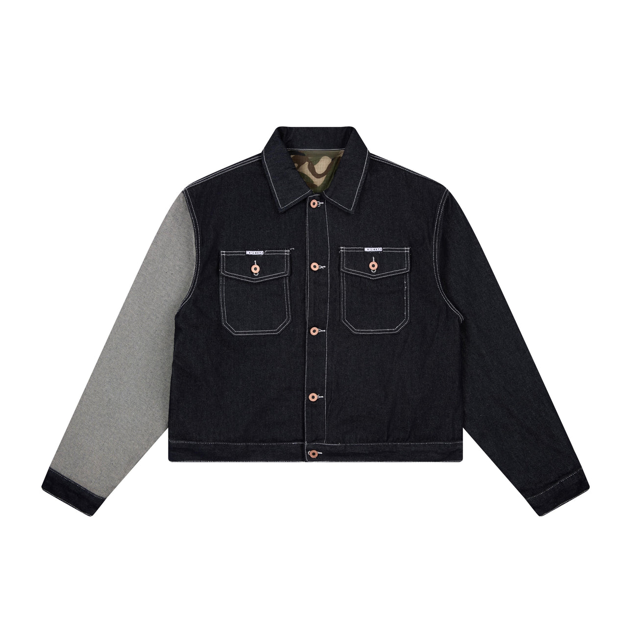 Omirad Mixed-Panel Denim Work Jacket