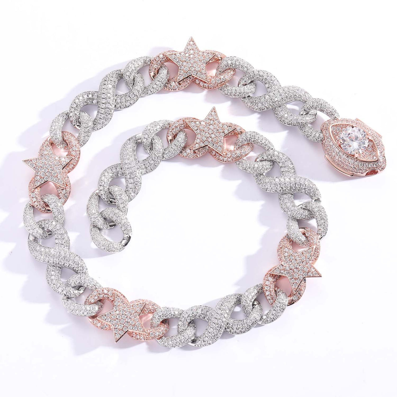 European and American Two-Tone Hip-Hop Necklace