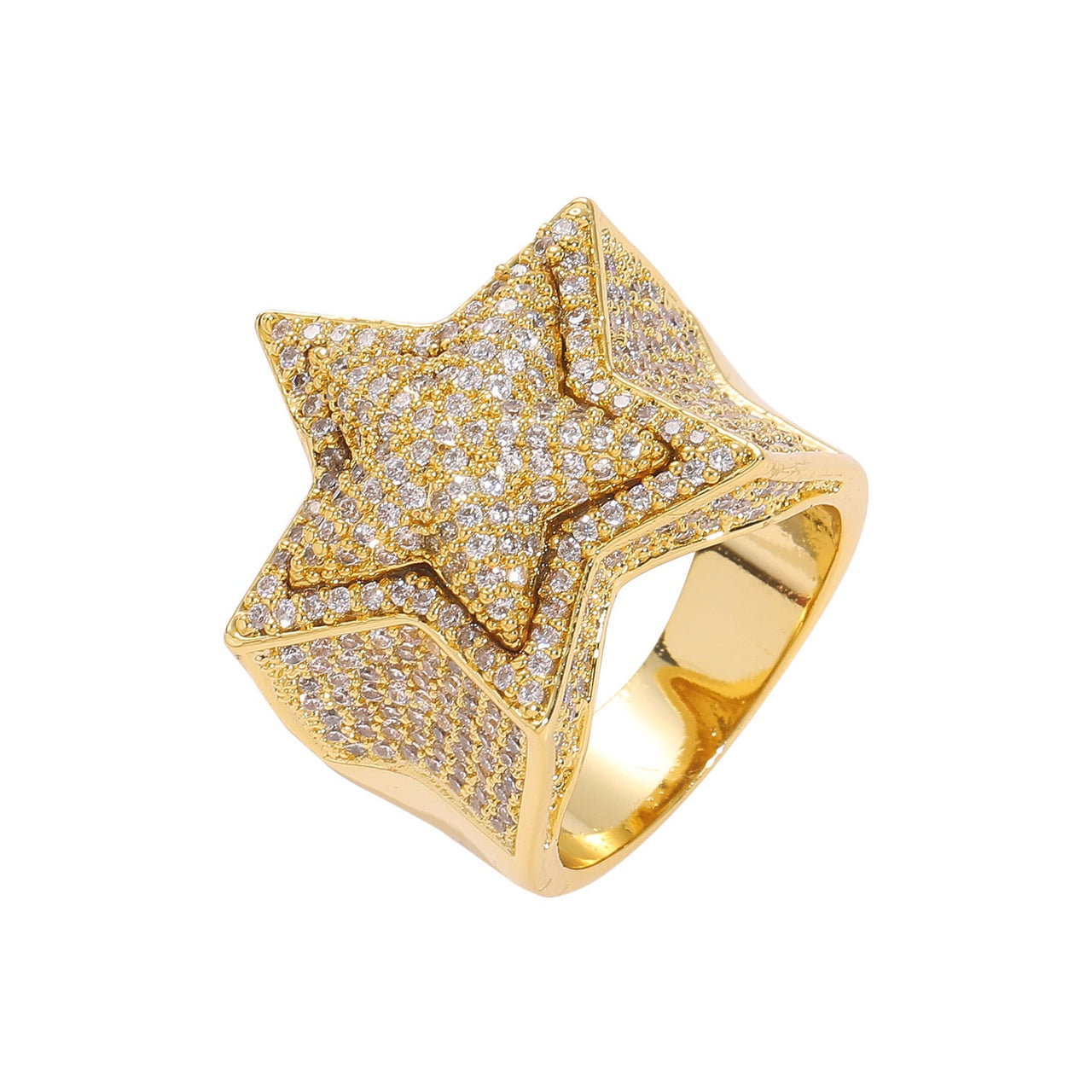 Hip-Hop 3D Star Ring