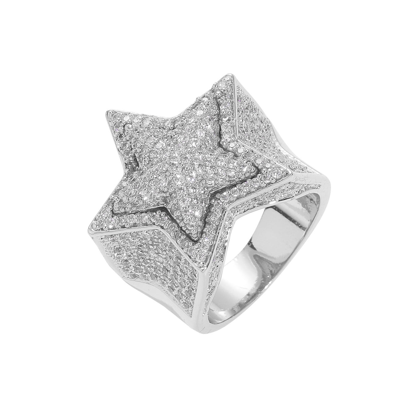 Hip-Hop 3D Star Ring