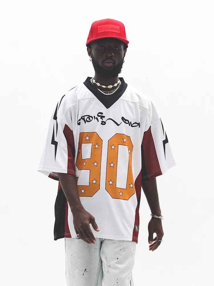 Vintage Streetwear Mesh Sports Tee