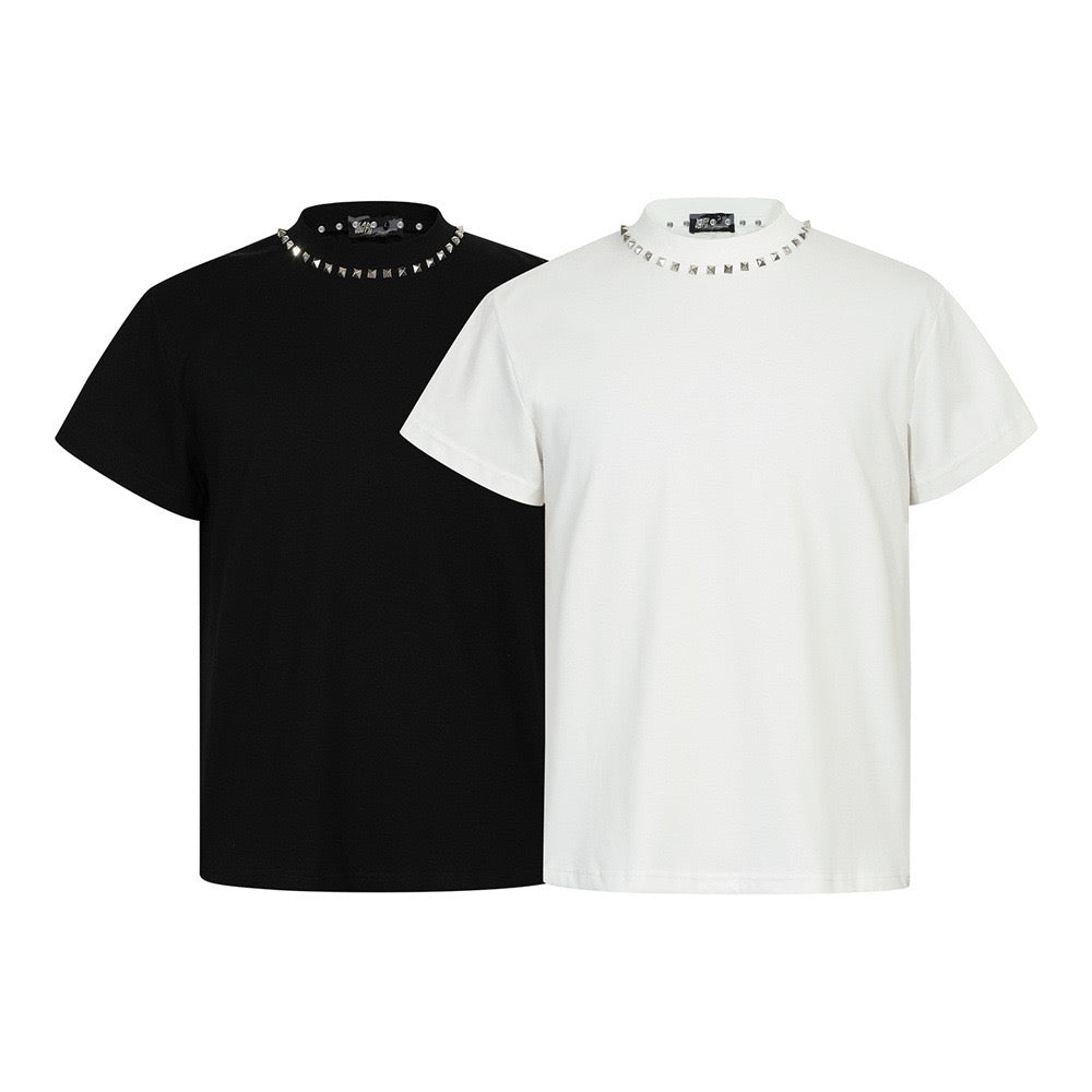 American High-Street Studded Steel-Stamp Tee