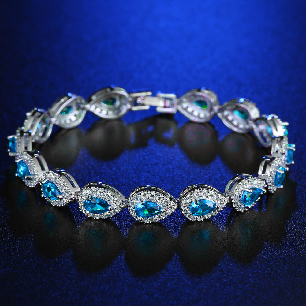 Geometric Multi-Element Rhinestone Bracelet