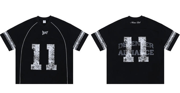 American Streetwear Snowflake Crackle Distressed Tee