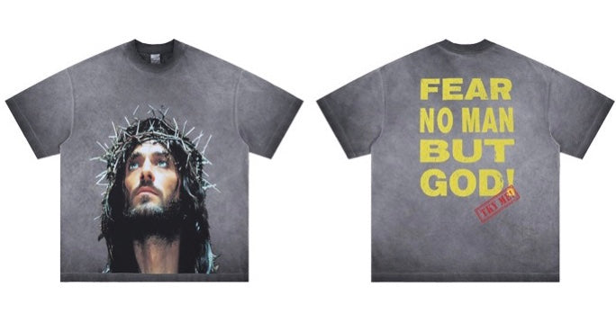 Streetwear Vintage Skyward Print Tee