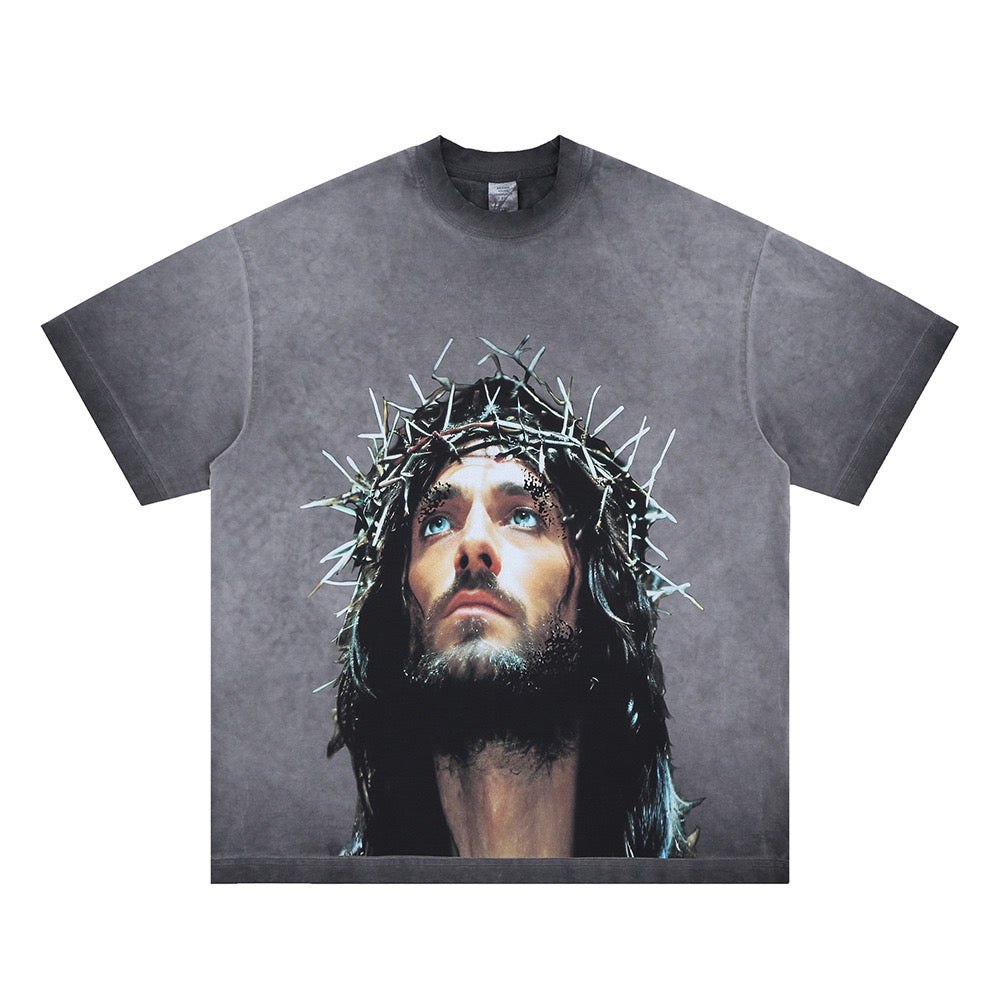 Streetwear Vintage Skyward Print Tee