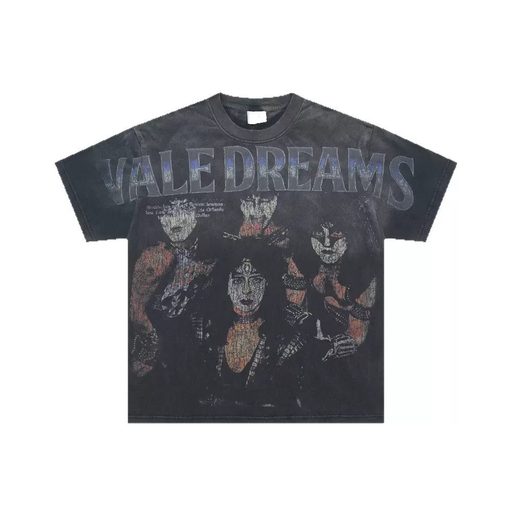 Streetwear Dark Graphic Face Print Tee